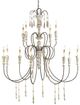 Currey & Company Hannah Stockholm White/Rust Large Chandelier-0