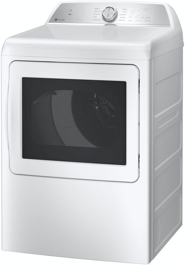 GE Profile™ 7.4 Cu. Ft. White Front Load Electric Dryer -4