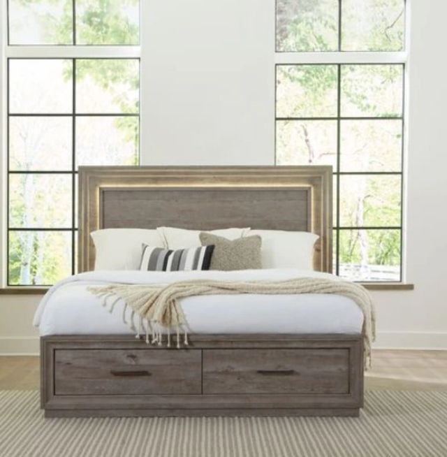 Liberty Furniture Horizons Greystone Queen Storage Bed-2