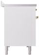Ilve® Nostalgie II Series 48" White Pro Style Induction Range-3