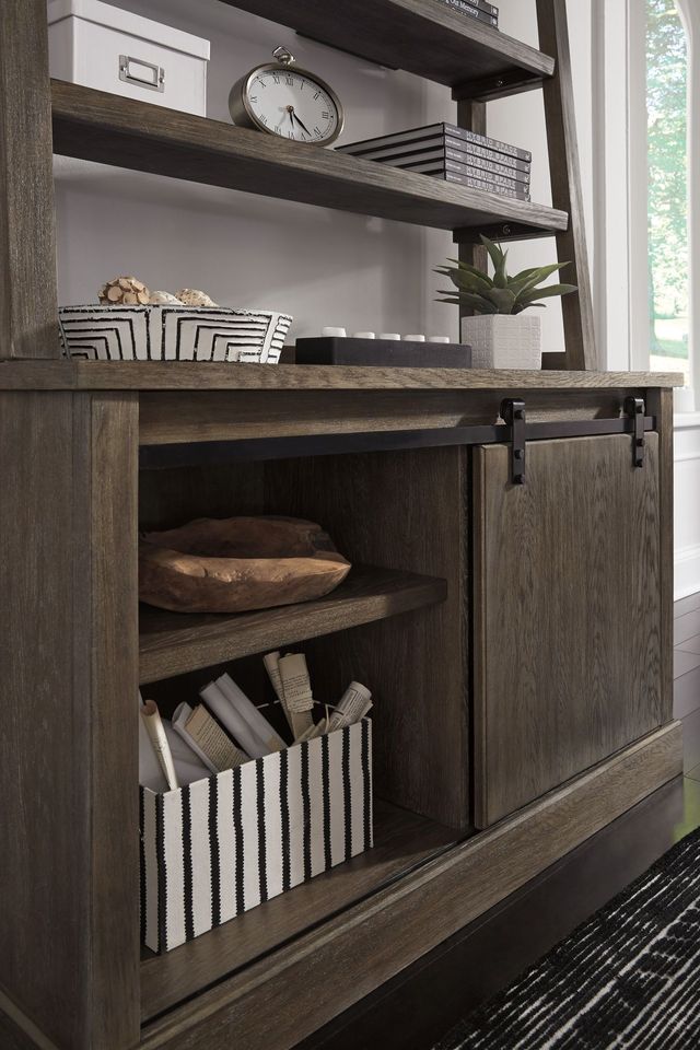 Signature Design by Ashley® Luxenford 2-Piece Grayish Brown Office Credenza with Hutch-2