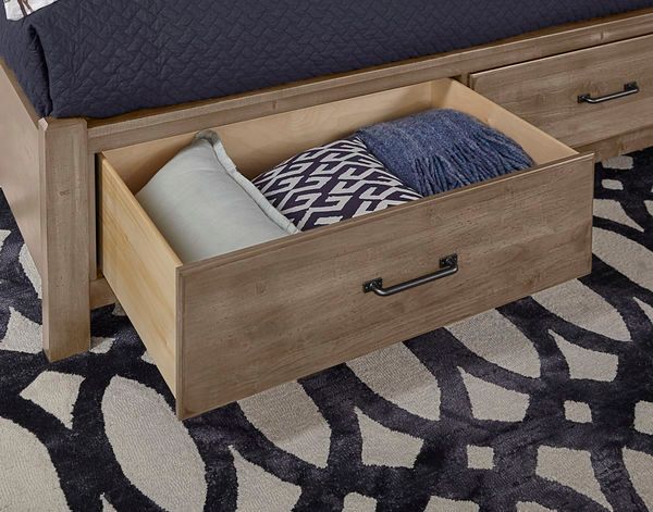 Artisan & Post by Vaughan-Bassett Cool Rustic Stone Gray King Storage Panel Bed-3