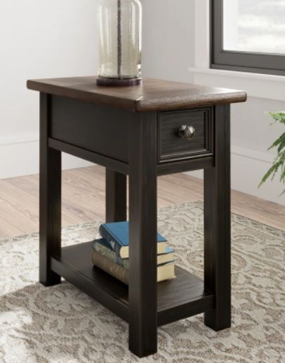 Signature Design by Ashley® Tyler Creek Grayish Brown End Table with Black Base 
