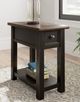 Signature Design by Ashley® Tyler Creek Grayish Brown End Table with Black Base -0