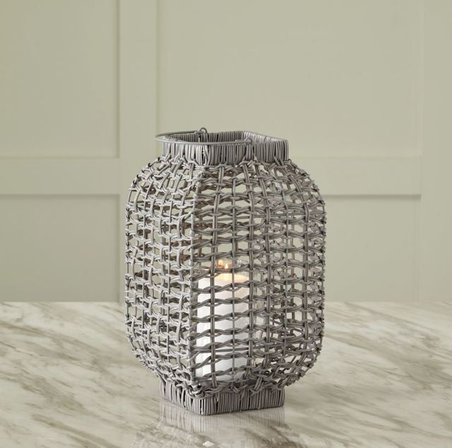 Signature Design by Ashley® Evonne Antique Gray 14" Lantern-4