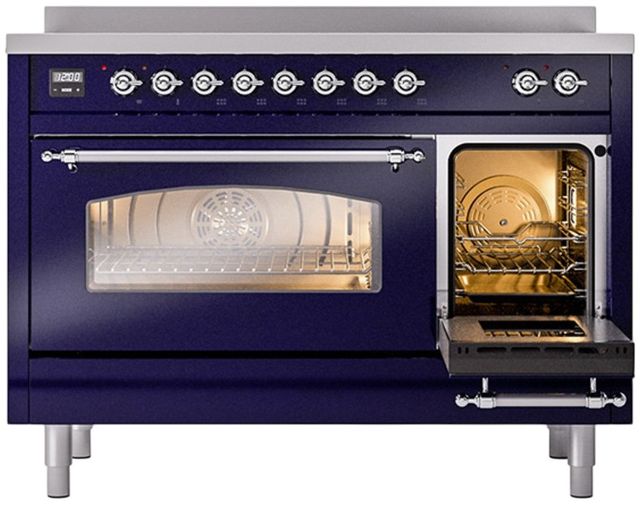 Ilve® Nostalgie II Series 48" Blue Pro Style Induction Range-3