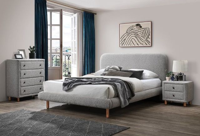 ACME Furniture Cleo Gray Boucle Nightstand-1
