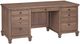 Urban Collections by Yutzy Woodworking Wrightsville Driftwood/Wormy Maple 66" Double Pedestal Executive Desk-0