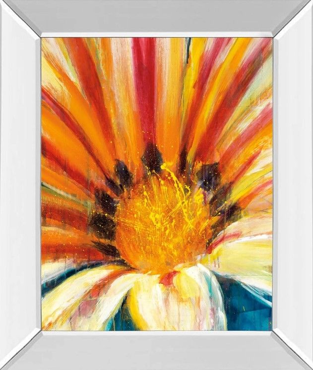 Classy Art Wild Flower by D’Aguiar Mirror Framed Wall Art-1