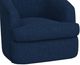 International Furniture Direct Tumbi Navy Blue Swivel Accent Chair-1