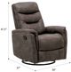 Emerald Home Danyon Tawny Manual Swivel Glider Recliner-2
