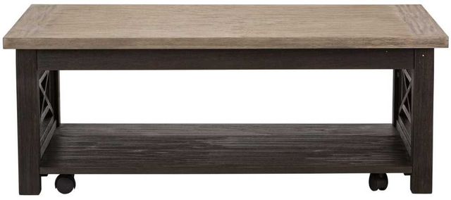 Liberty Furniture Heatherbrook Ash Cocktail Table with Charcoal Base-2