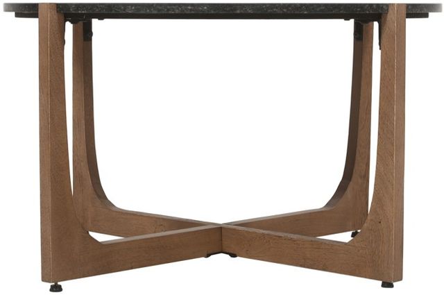 Coast2Coast Home™ Campbell Black Marble Cocktail Table with Natural Base-3