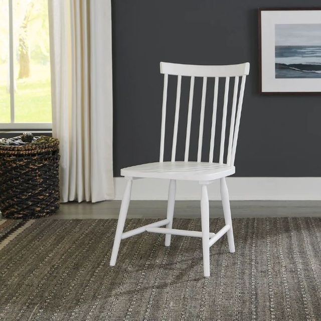 Liberty Furniture Palmetto Heights Two-Tone Shell White Spindle Back Side Chair-1