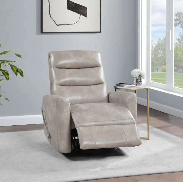 New Classic® Home Furnishings Takami Gray Manual Swivel Recliner-1