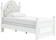 Signature Design by Ashley® Maylilly White Youth Twin Upholstered Panel Bed-1