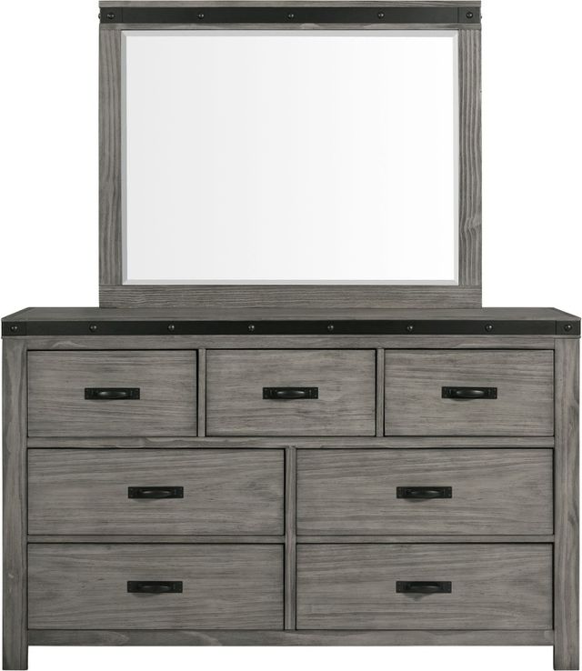 Elements International Wade Gray Dresser and Mirror-1