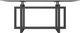 Amisco Customizable Ezra Taupe Glass Rectangular Dining Table Top with Metal Base-4