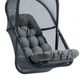 Furniture of America® Breeze Dark Gray Fabric/Metal Outdoor Swing Chair-2