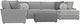 Jackson Furniture Canyon 5-Piece Gray/Platinum/Zinc Right-Arm Facing Sectional and Ottoman-3