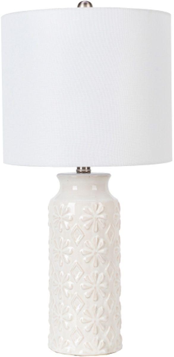 Surya Terrassa White Glazed Lamp-0
