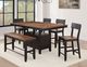 Steve Silver Co. Bermuda 6-Piece Black/Dark Acacia Counter Dining Set-1