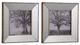 A & B Home 2-Piece Vintage Silver Reflective Wall Art Set-0
