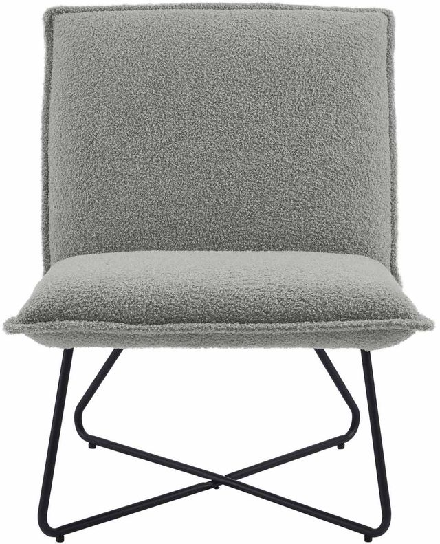 Linon Kenny Gray Sherpa Accent Chair-1