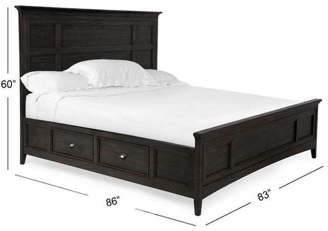 Magnussen Home® Westley Falls Graphite King Panel Bed with Storage Rails-2