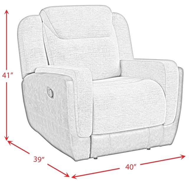 Elements International Hornet Rancho Gray Manual Glider Recliner-2