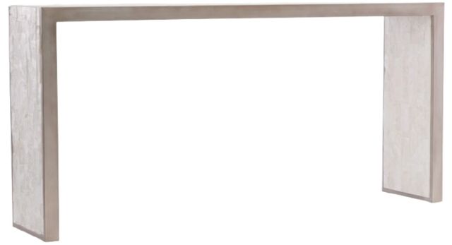 Hooker® Furniture Melange Emma Beige Console Table with Silver Leaf Accents-0