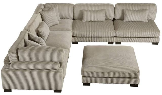 Homelegance® Traverse 6-Piece Taupe 135" Modular Sectional with Ottoman-2
