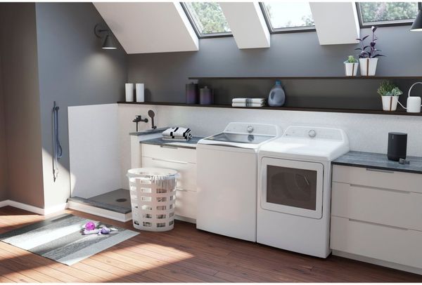 GE Profile 4.9 Cu. Ft. White Agitator Top Load Washer