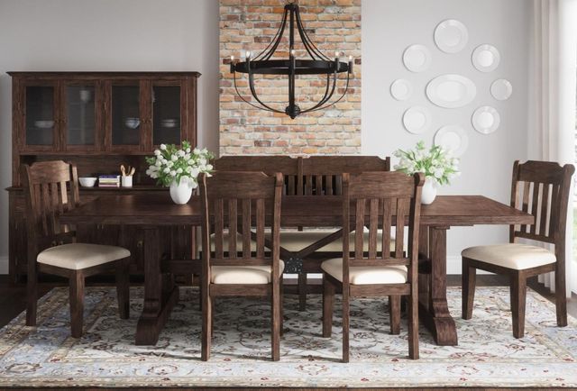 Jofran Inc. Bakersfield 6-Piece Dark Colorway/Neutral Cream Dining Set-1