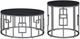 Elements International Ester 2-Piece Black/Chrome Occasional Table Set-0