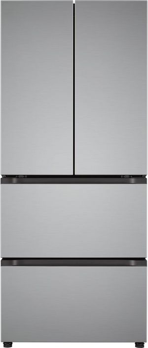 Front view of the LG 30 in. 14.3 Cu. Ft. Stainless Steel Look French Door Refrigerator