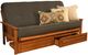 Kodiak Furniture Monterey Barbados/Linen Charcoal Full Storage Futon with Mattress-0