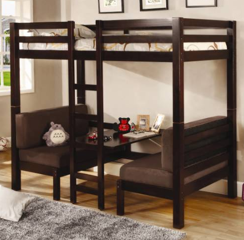 Coaster®Joaquin Youth Medium Brown Twin-Over-Twin Bunk Bed-1