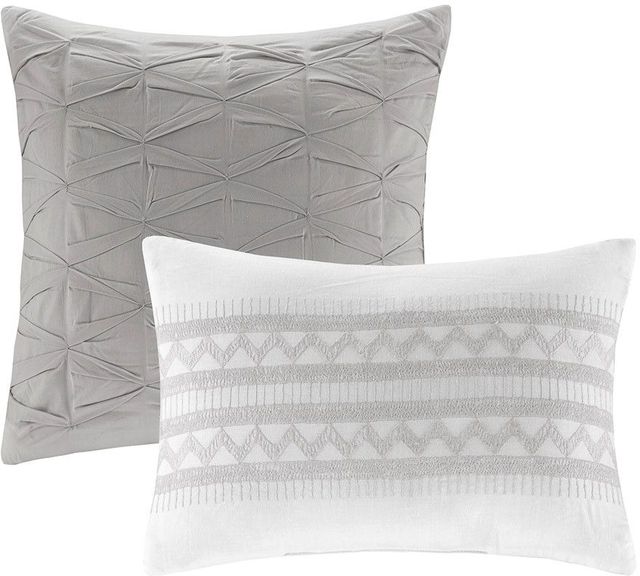Olliix by Urban Habitat Grey King/California Paloma Cotton Duvet Cover Set-4