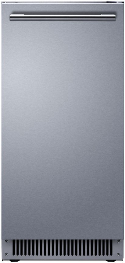 Summit® 15" 68 lb. Stainless Steel Weatherproof Outdoor Ice Maker-0