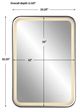 Uttermost® Crofton Lighted Black Vanity Mirror-2