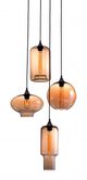 Zuo® Lambie Rust/Amber Ceiling Lamp-1