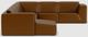 EQ3 Customizable Morten 6-Piece Leather Left-Arm Facing Sectional and Chaise-2
