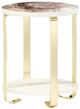 Michael Amini® Ariana Beige Side Table with Gold Base-0