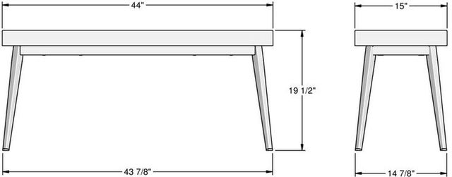 Amisco Customizable Benson 44'' Dining Bench-1