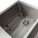 ZLINE Niseko 36" Stainless Steel Farmhouse Apron Mount Double Bowl Kitchen Sink with Bottom Grid-5