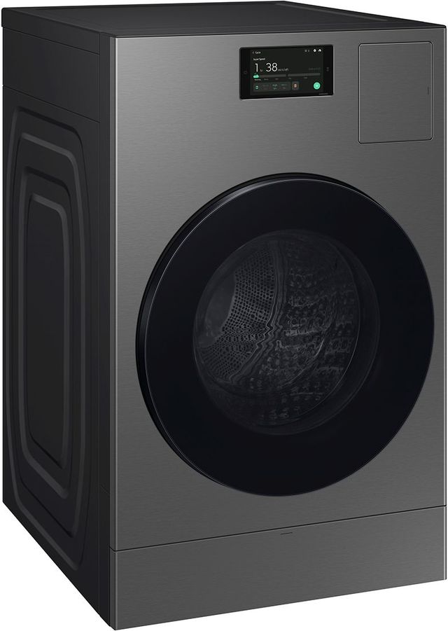 Samsung Bespoke 5.3 Cu. Ft. Dark Steel Washer Dryer Combo-2
