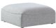 Meridian Furniture Miramar Grey Ottoman-0