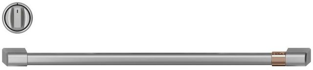 Café™ Brushed Stainless Steel Front Control Electric Knobs and Handle Kit-1