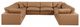 Meridian Furniture Comfy 8-Piece Cognac Modular Sectional Sofa-1